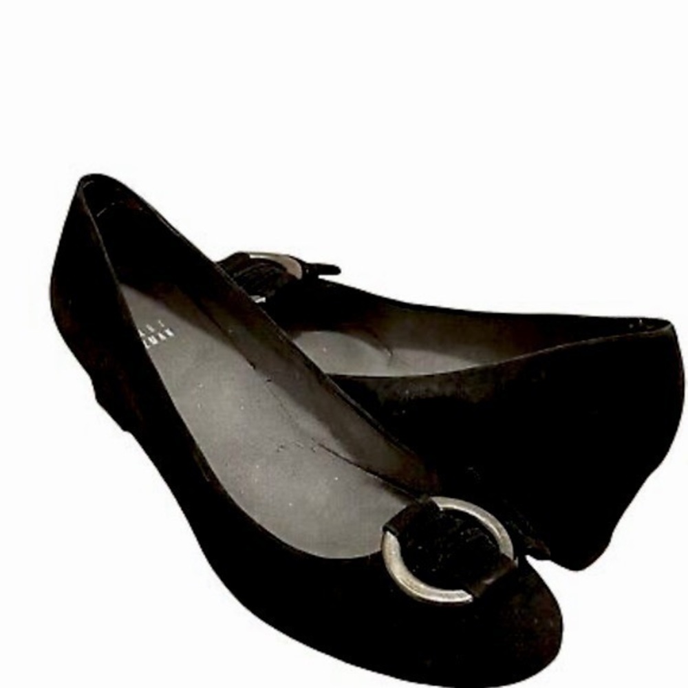 STUART WEITZMAN Beaudelair Brown Suede Wedge Shoes Size 7.5